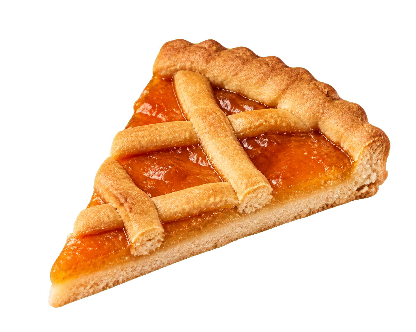 Fetta di crostata all'albicocca