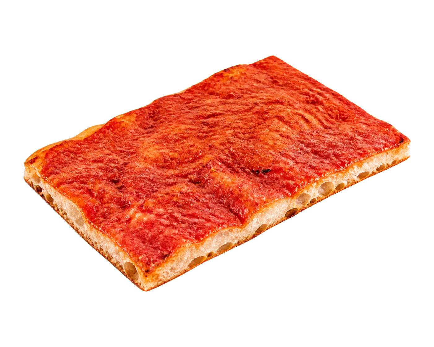 Trancio di pizza rossa da forno